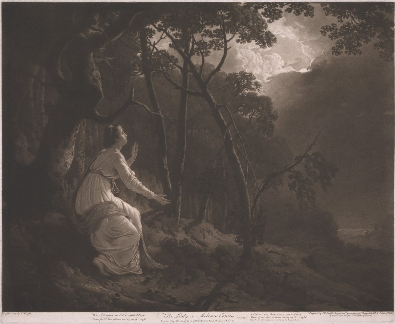 La dama en el Comus de Milton de John Raphael Smith