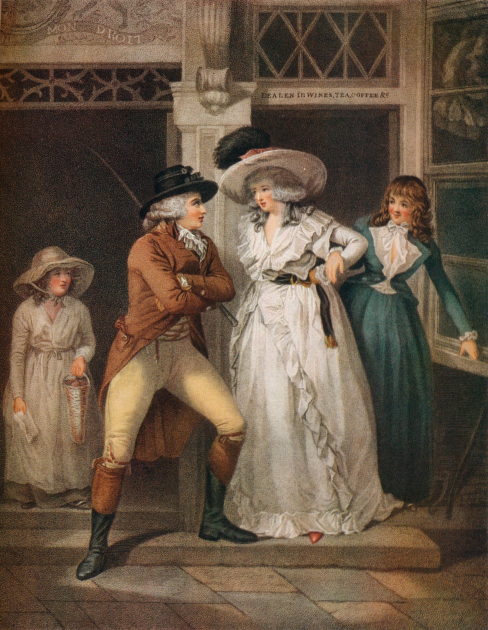 La Puerta de la Taberna, Laetitia Abandonada por su Seductor es Arrojada a la Ciudad, 1789 de John Raphael Smith