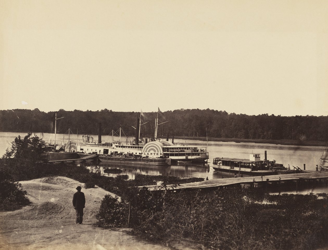 Barco de suministros médicos Plauter, en el Appomattox., enero de 1865 de John Reekie