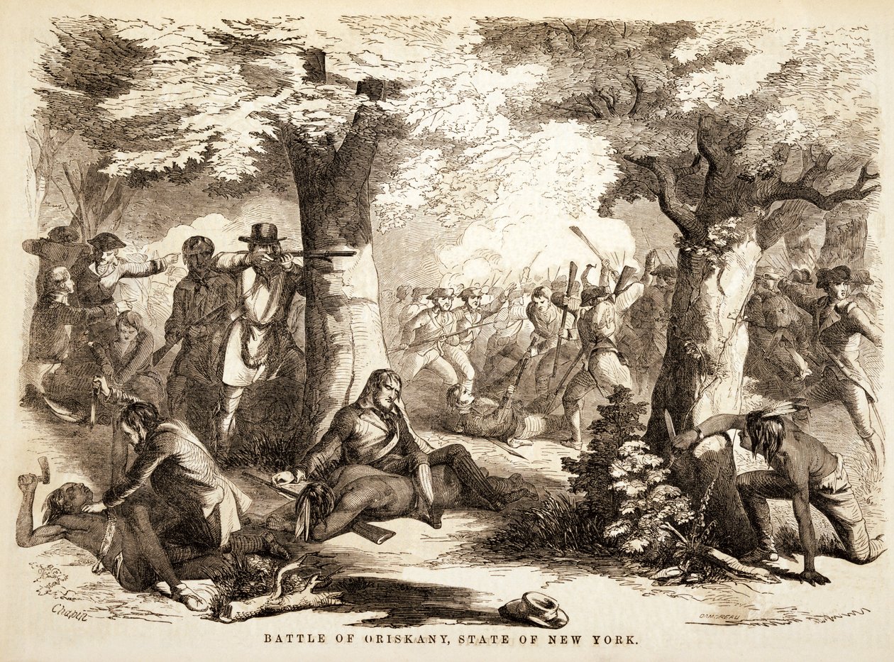 Batalla de Oriskany, Estado de Nueva York, pub. 1867 de John Reuben Chapin