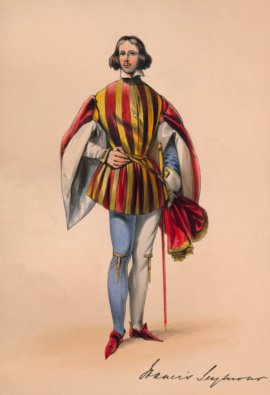 Francis Seymour en traje para el Bal Costumé de la Reina Victoria, 12 de mayo de 1842, 1843 de John Richard Coke Smyth
