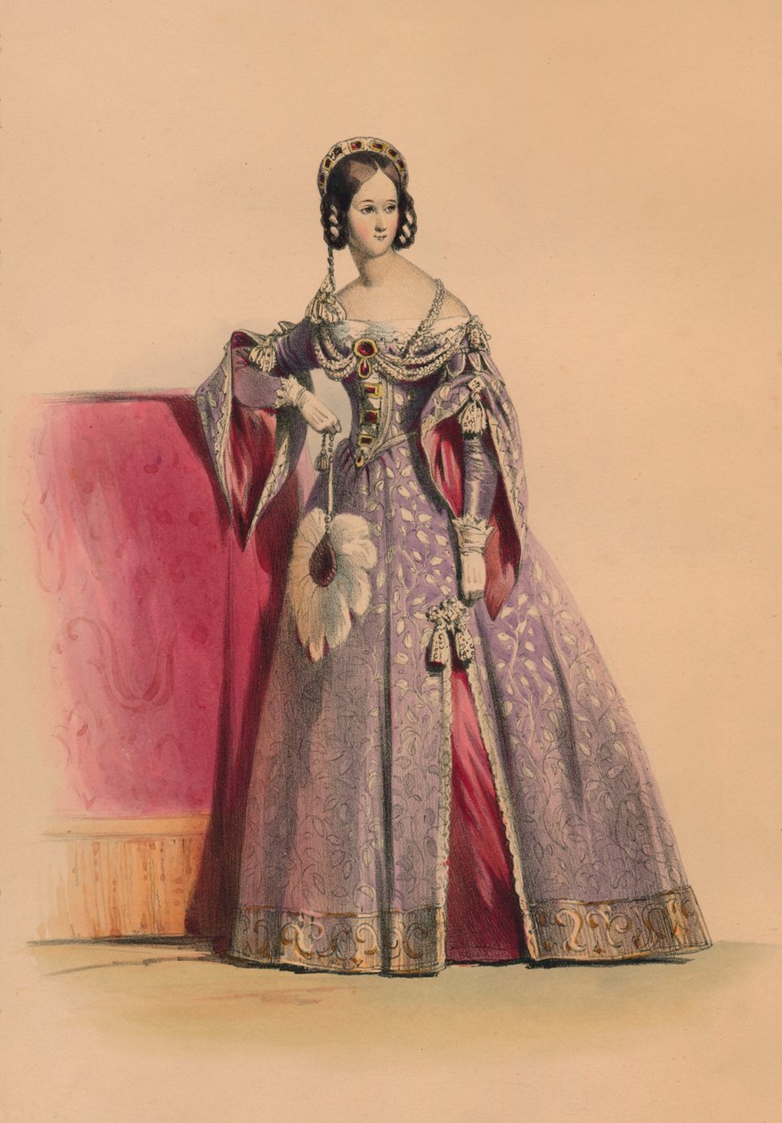 Invitado con disfraz para el Bal Costumé de la Reina Victoria, 12 de mayo de 1842, 1843 de John Richard Coke Smyth
