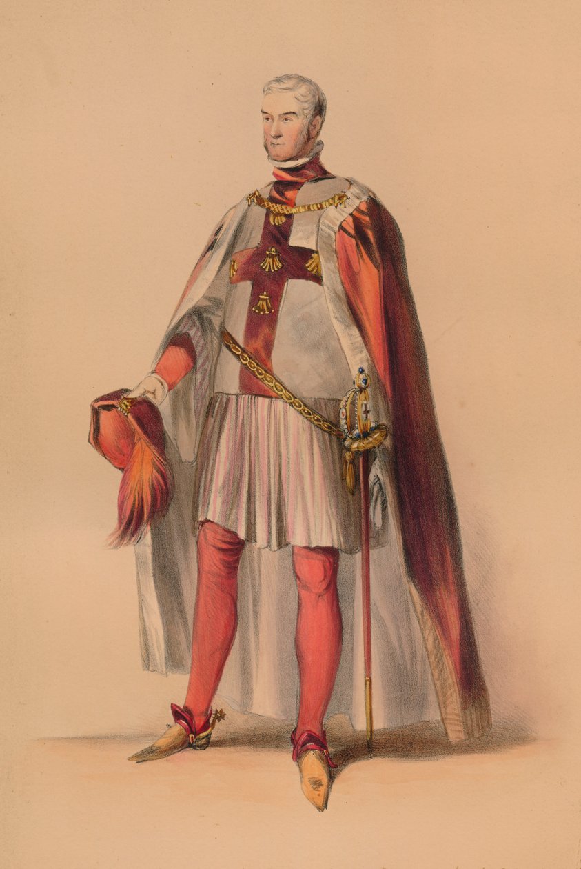Invitado con traje para el Bal Costumé de la Reina Victoria, 12 de mayo de 1842, 1843 de John Richard Coke Smyth