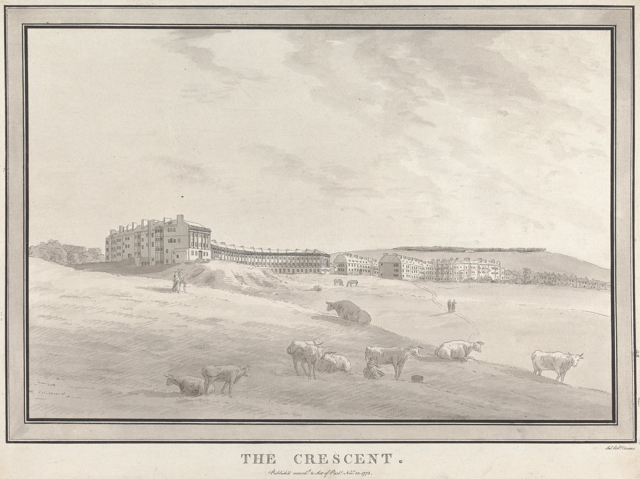 Bath: The Crescent de John Robert Cozens