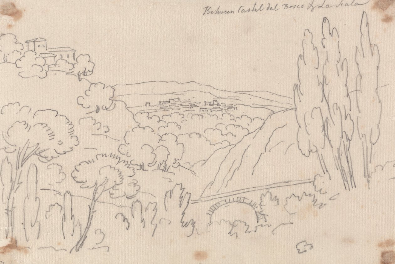 Entre Castel del Bosco y La Scala de John Robert Cozens