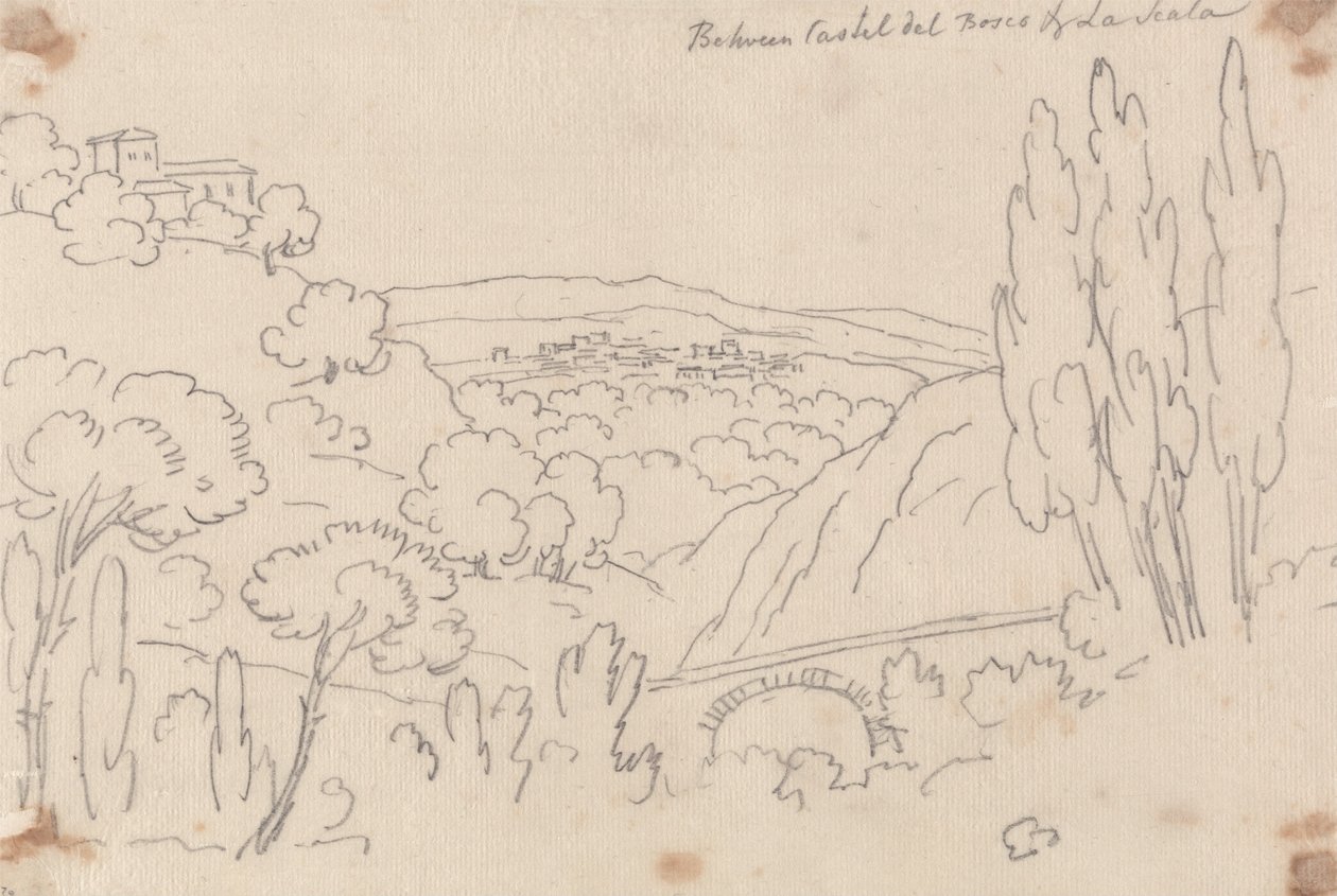 Entre Castel del Bosco y La Scala de John Robert Cozens