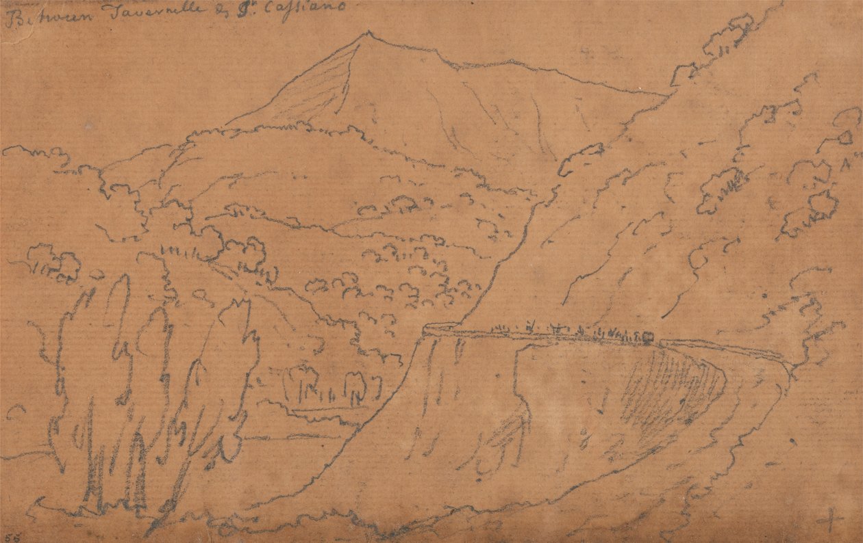 Entre Tavernelle y San Casciano de John Robert Cozens