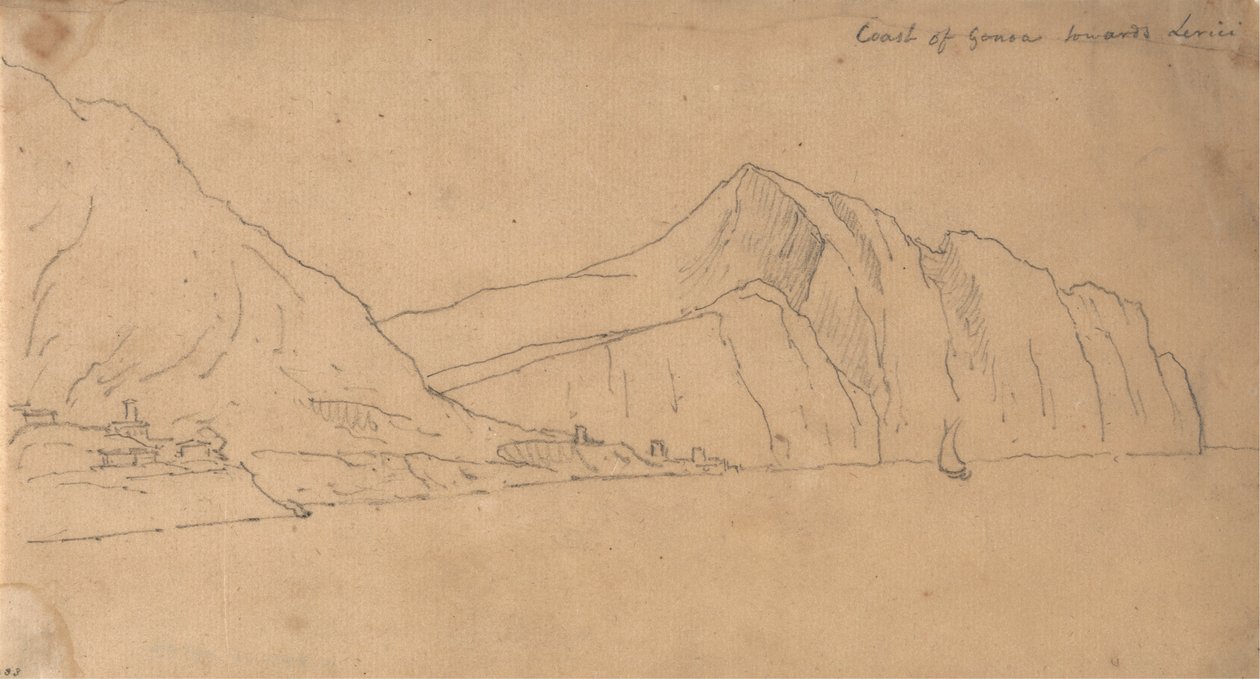 Costa de Génova hacia Lerici de John Robert Cozens