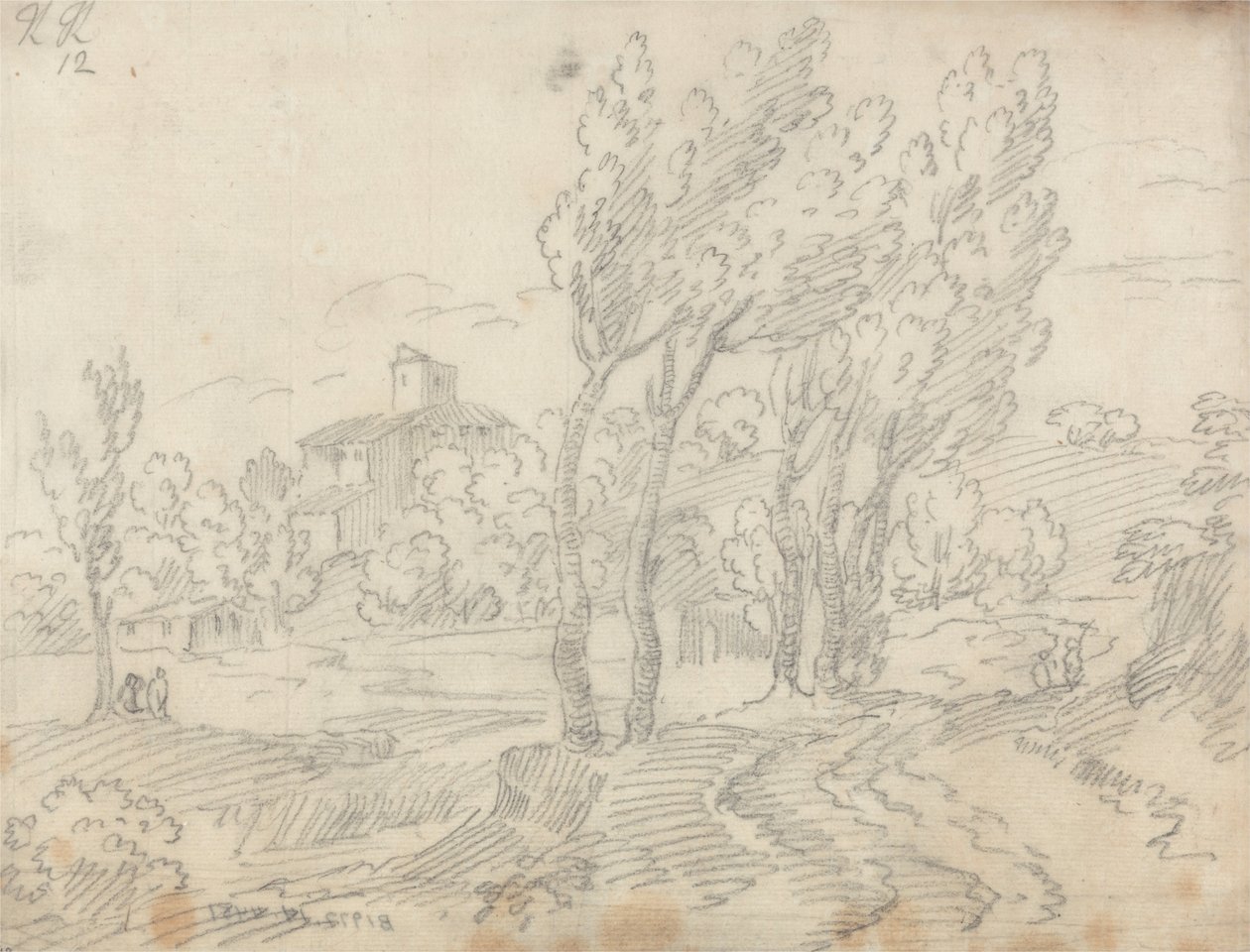 Convento de Monte Olivetto, cerca de Florencia de John Robert Cozens