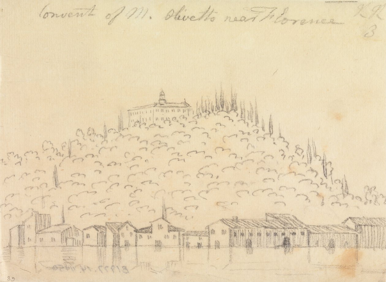 Convento de Monte Olivetto, cerca de Florencia de John Robert Cozens