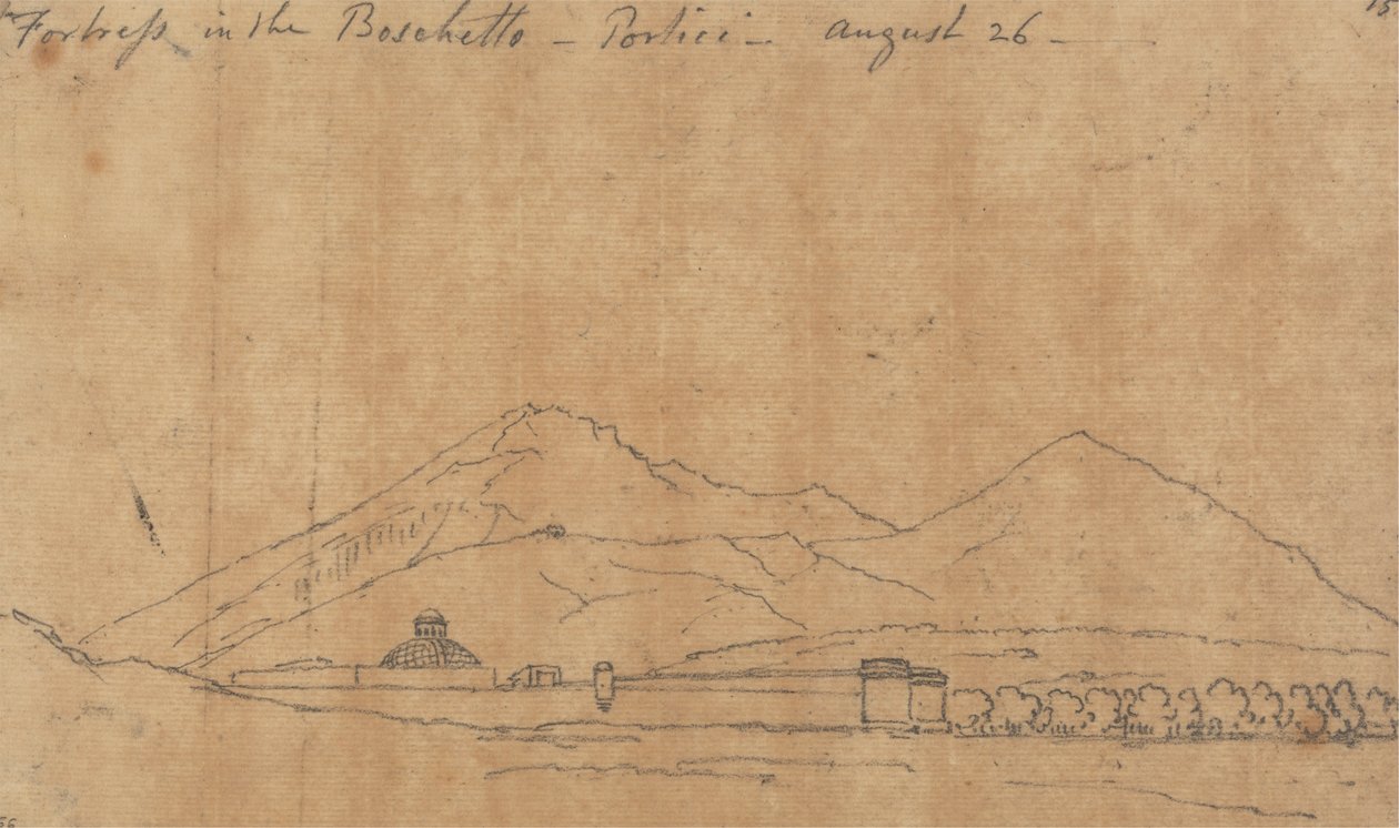 Fortaleza en el Boschetto, Portici, 26 de agosto de John Robert Cozens
