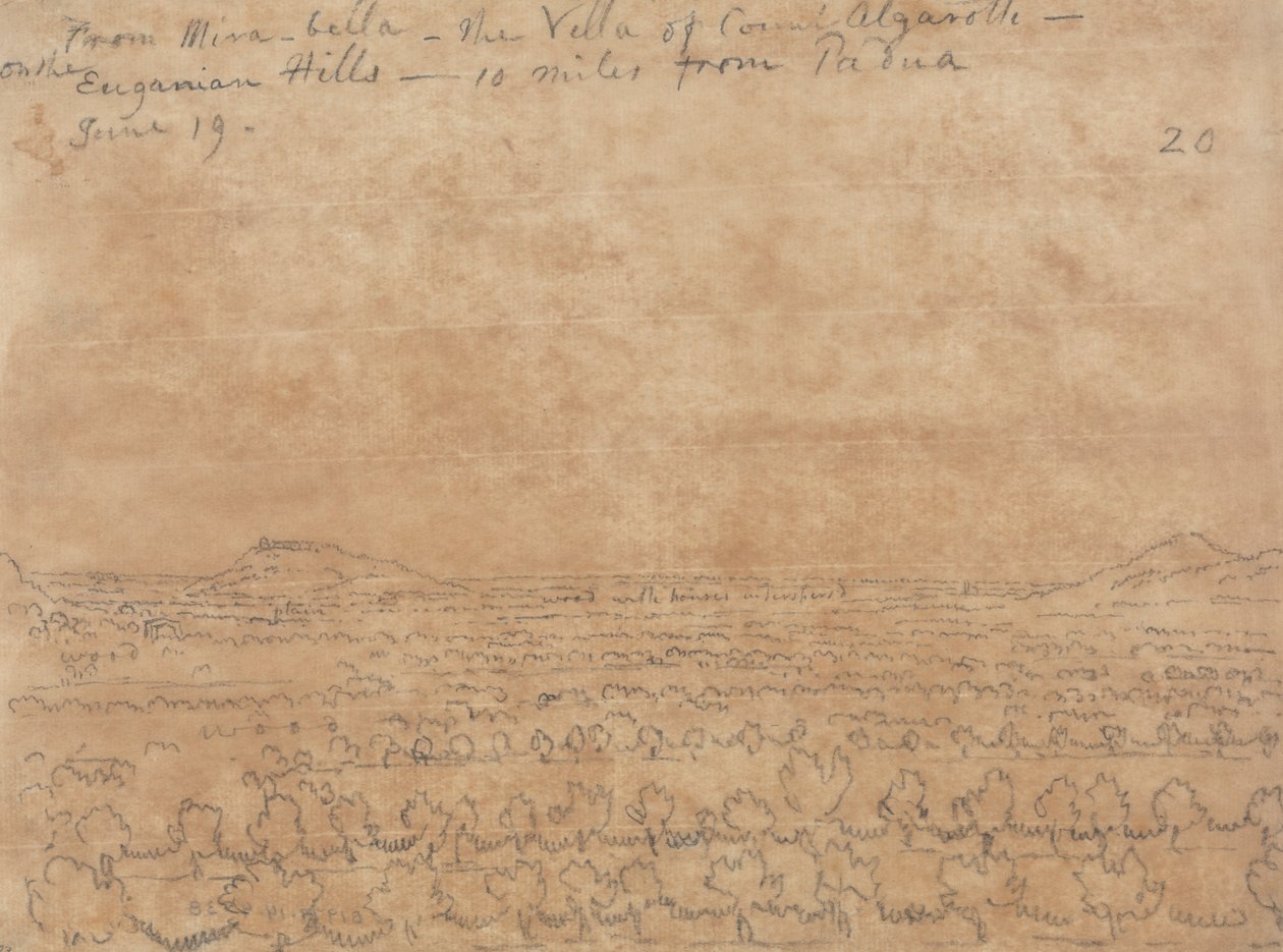 Desde Mirabella, la Villa del Conde Algarotti en las Colinas Euganeas de John Robert Cozens