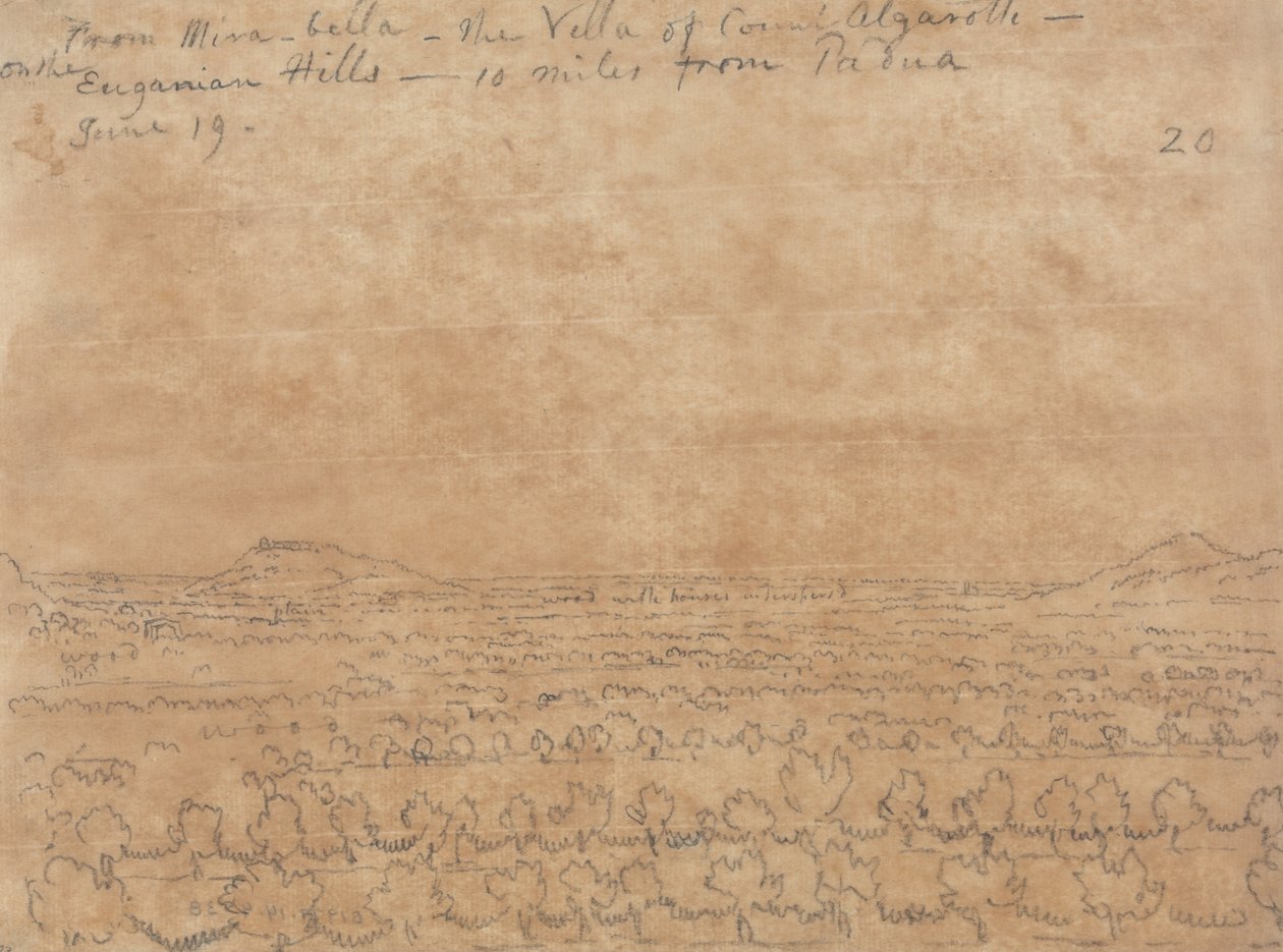 Desde Mirabella, la Villa del Conde Algarotti en las Colinas Euganeas de John Robert Cozens