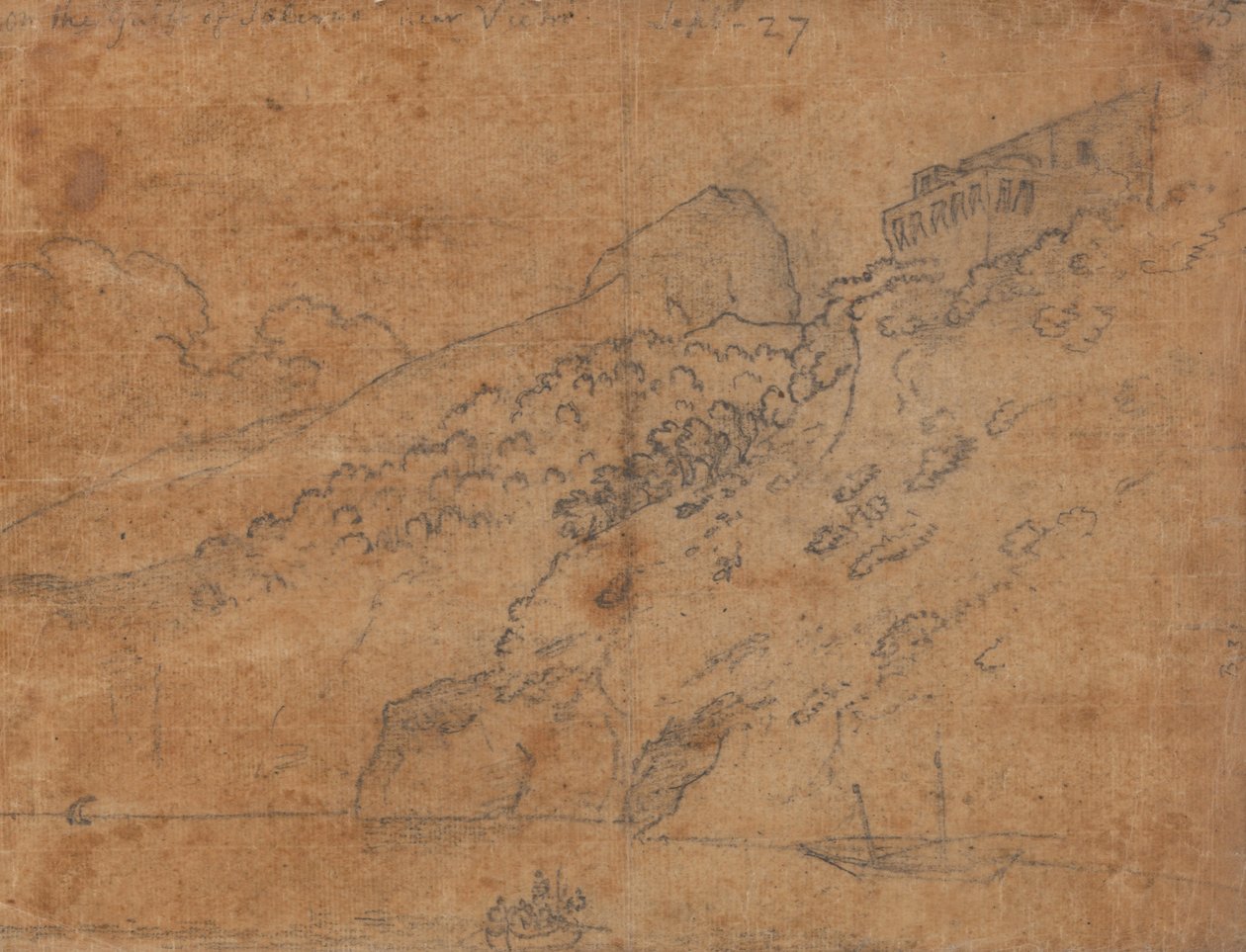 En el Golfo de Salerno, cerca de Vietri, 27 de septiembre de John Robert Cozens