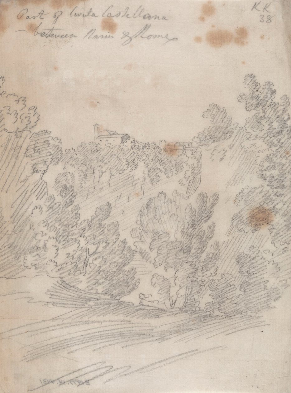 Parte de Civita Castellana, entre Narni y Roma de John Robert Cozens