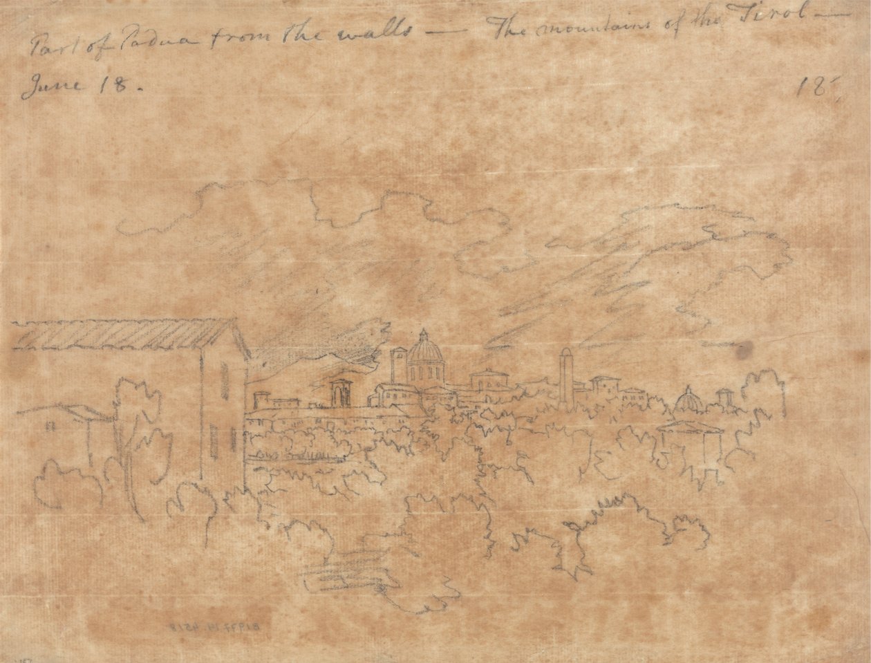 Parte de Padua desde las murallas de John Robert Cozens
