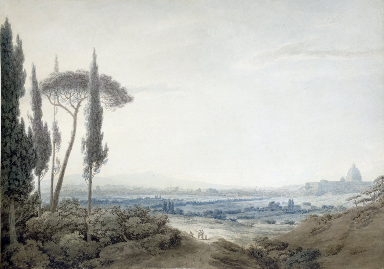 Roma desde la Villa Mellini de John Robert Cozens