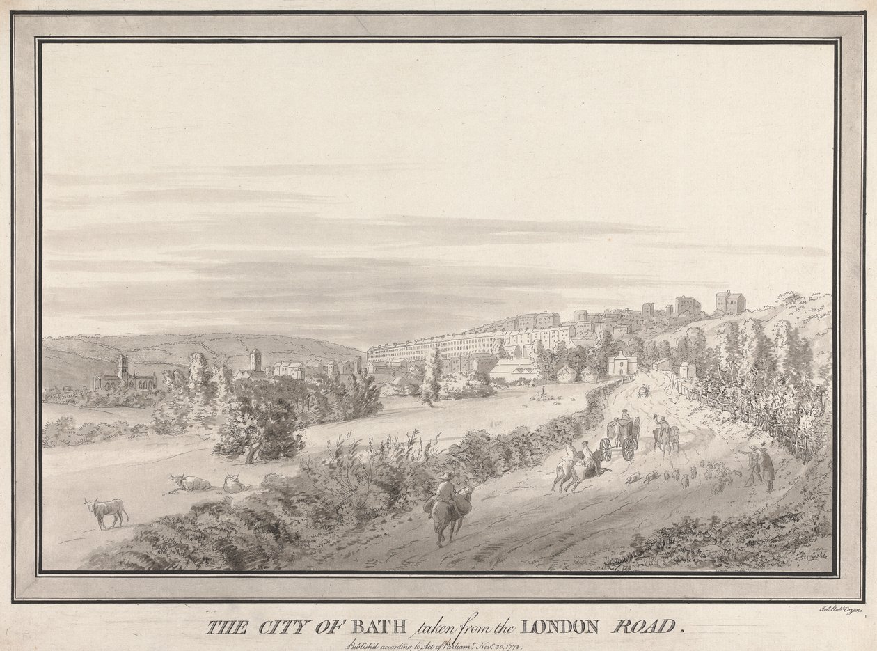 La ciudad de Bath tomada desde London Road de John Robert Cozens