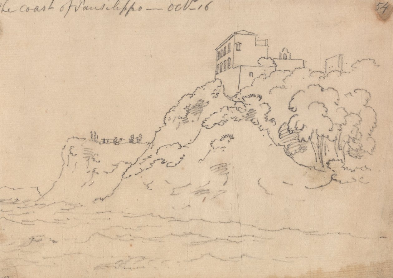 La costa de Posillipo, 16 de octubre de John Robert Cozens