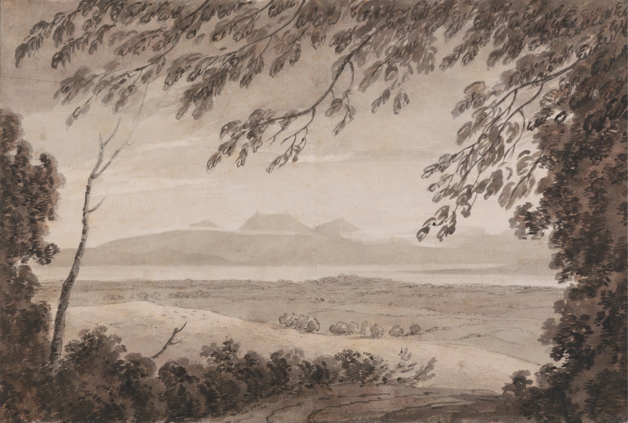 El lago Lemán desde el cantón de Berna de John Robert Cozens