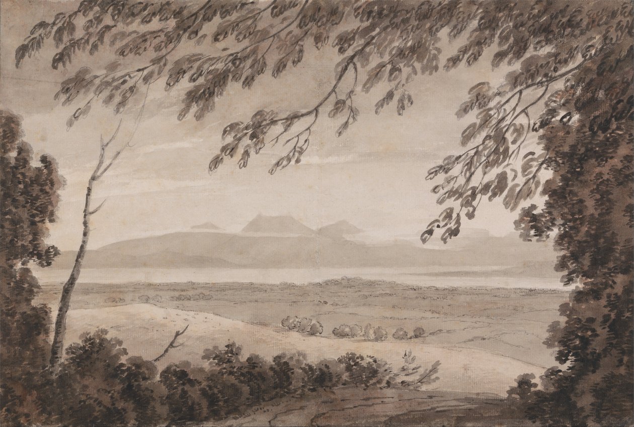 El lago Lemán desde el cantón de Berna de John Robert Cozens