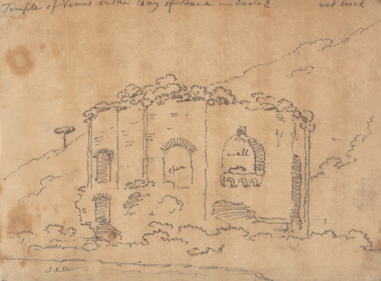 Templo de Venus en la bahía de Baia, 2 de diciembre de John Robert Cozens