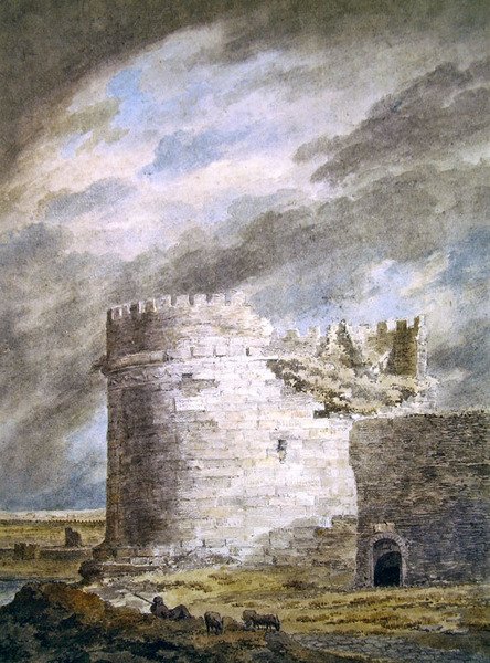 La tumba de Cecilia Metella, Capo di Bore, cerca de Roma de John Robert Cozens