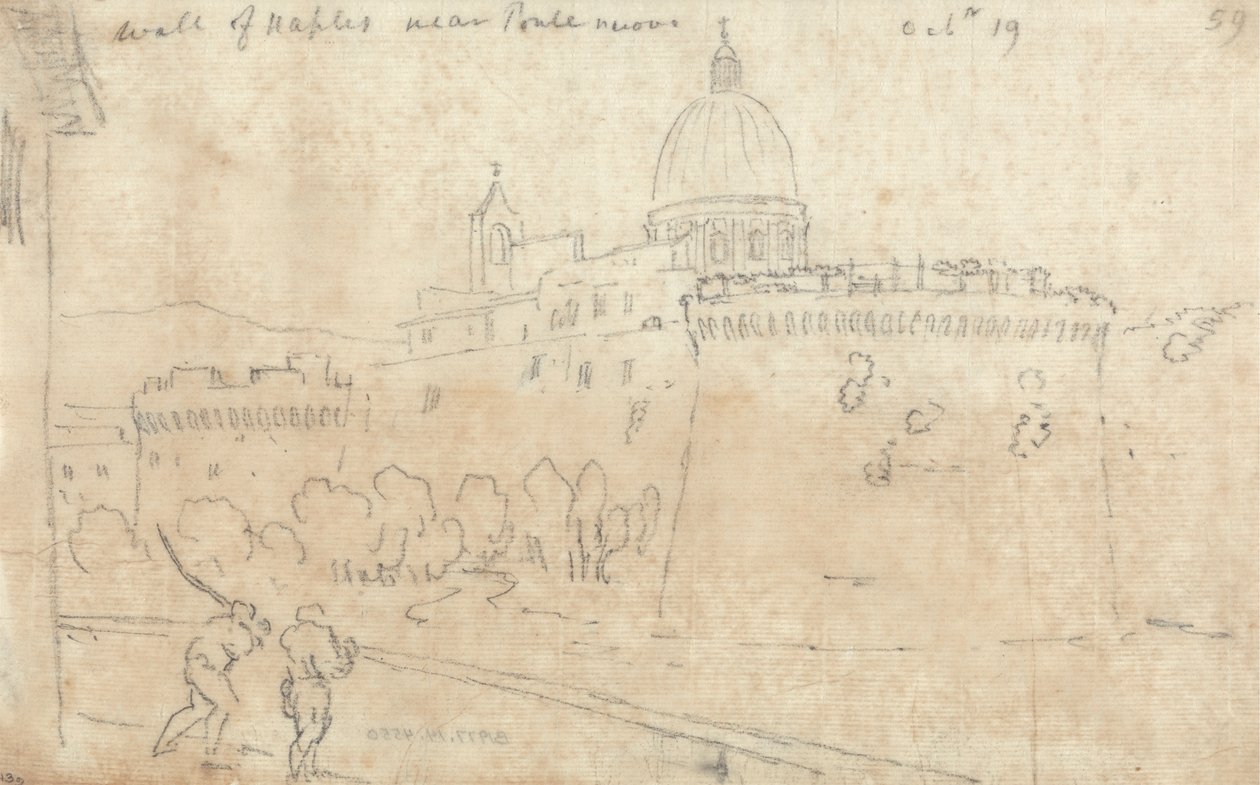 La Muralla de Nápoles cerca del Ponte Nuovo de John Robert Cozens