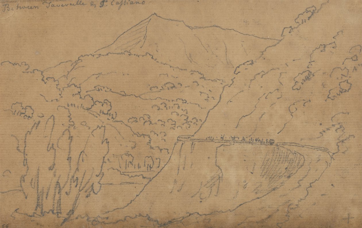 Arriba: Entre Tavernelle y Capriano; Abajo: Lago di Bolsena de John Robert Cozens
