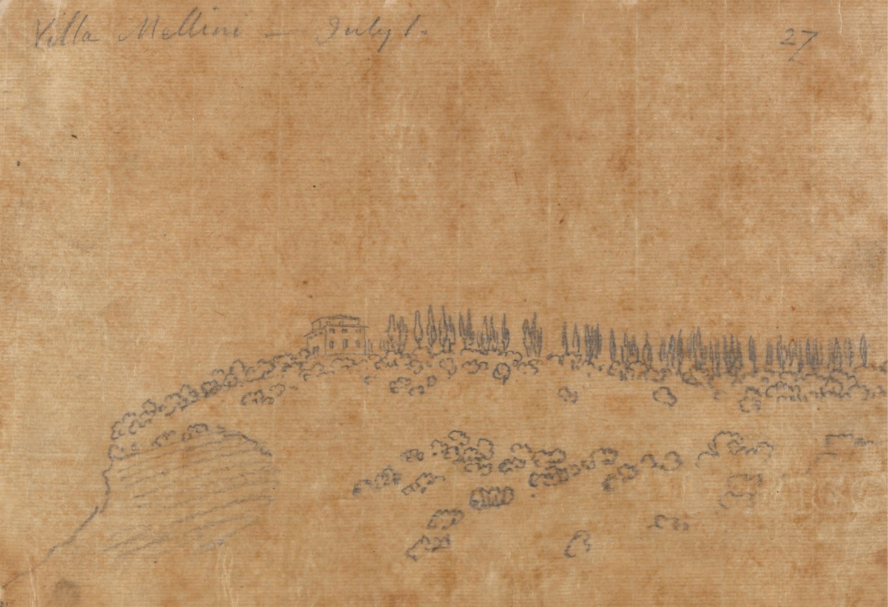 Villa Mellini, 1 de julio de John Robert Cozens