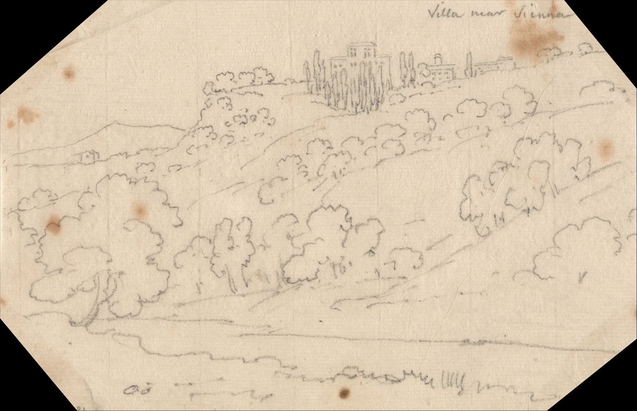 Villa cerca de Siena de John Robert Cozens