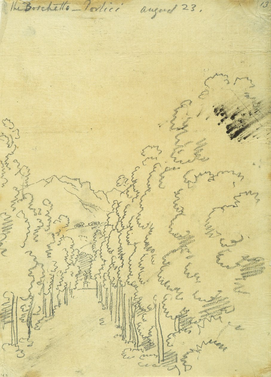 Bosque, de un álbum de trazados de John Robert Cozens