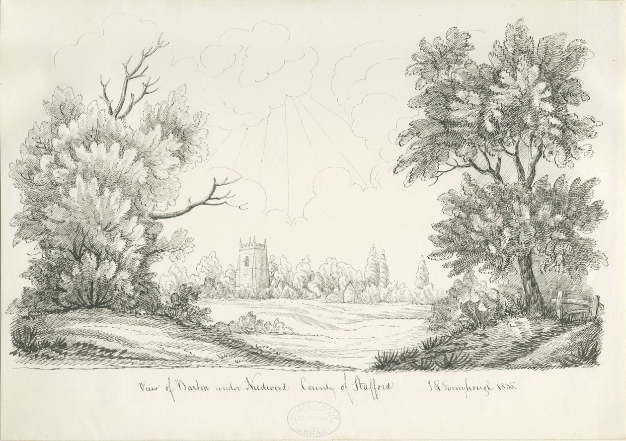Barton under Needwood Village de John Robert Fernyhough
