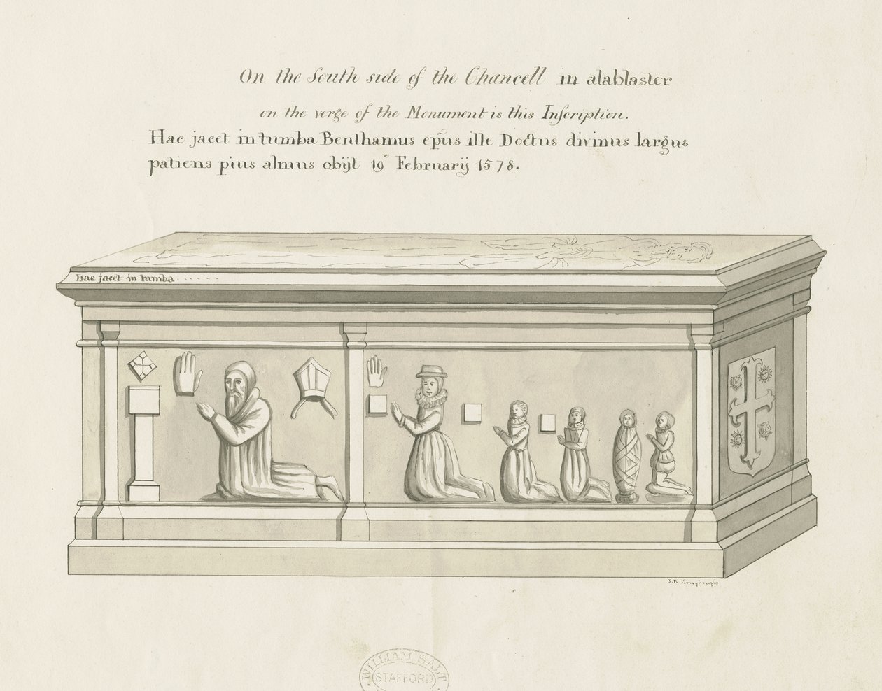 Iglesia de Eccleshall - Tumba del Obispo Bentham de John Robert Fernyhough