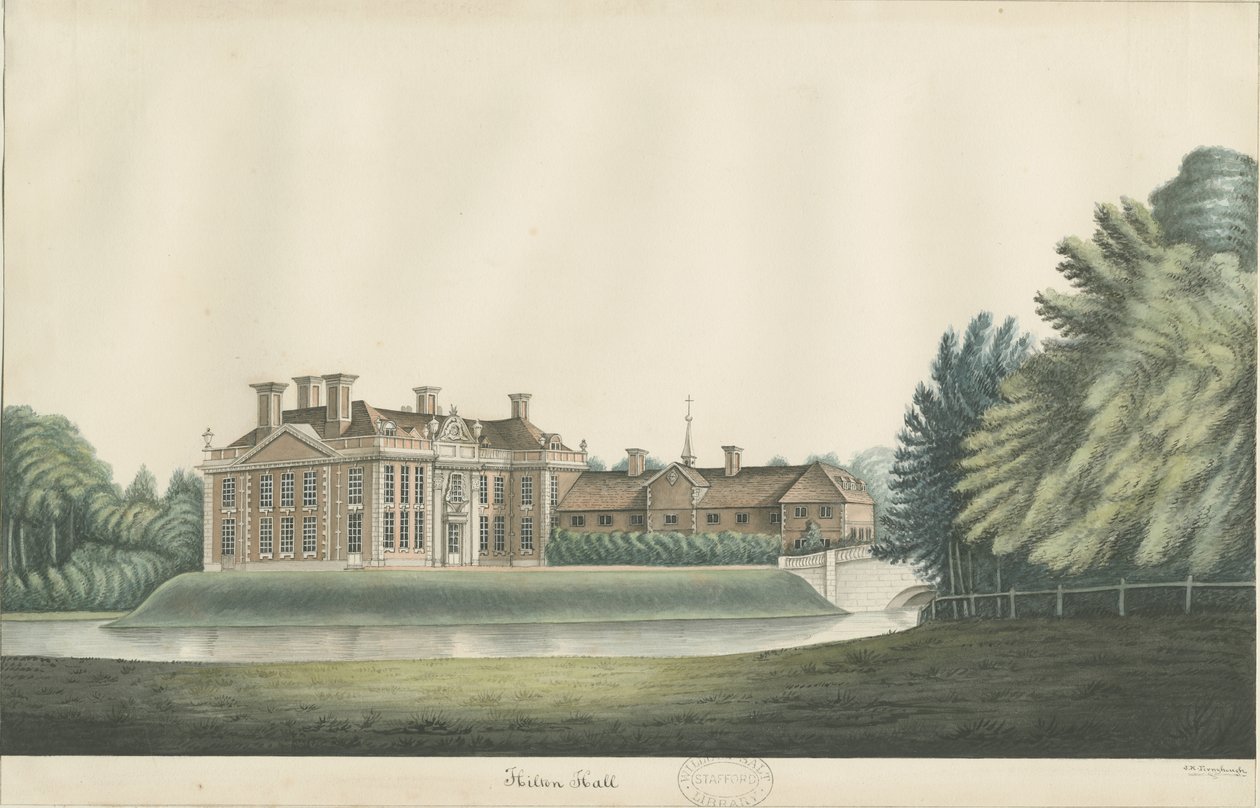 Hilton Hall: pintura en acuarela de John Robert Fernyhough