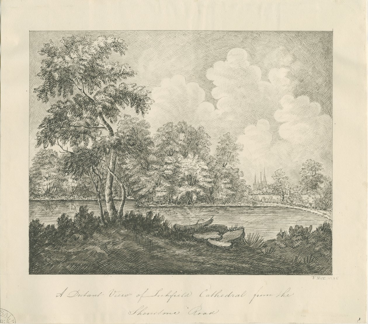 Catedral de Lichfield - Vista Oeste Suroeste (distante) de John Robert Fernyhough