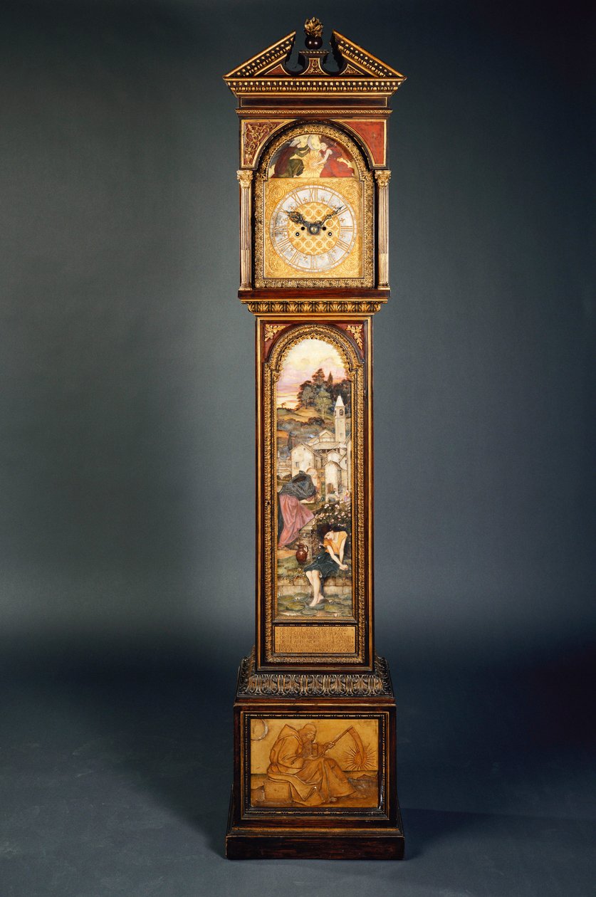 Un Reloj de Pie con Frontón de finales del siglo XIX de John Roddam Spencer Stanhope