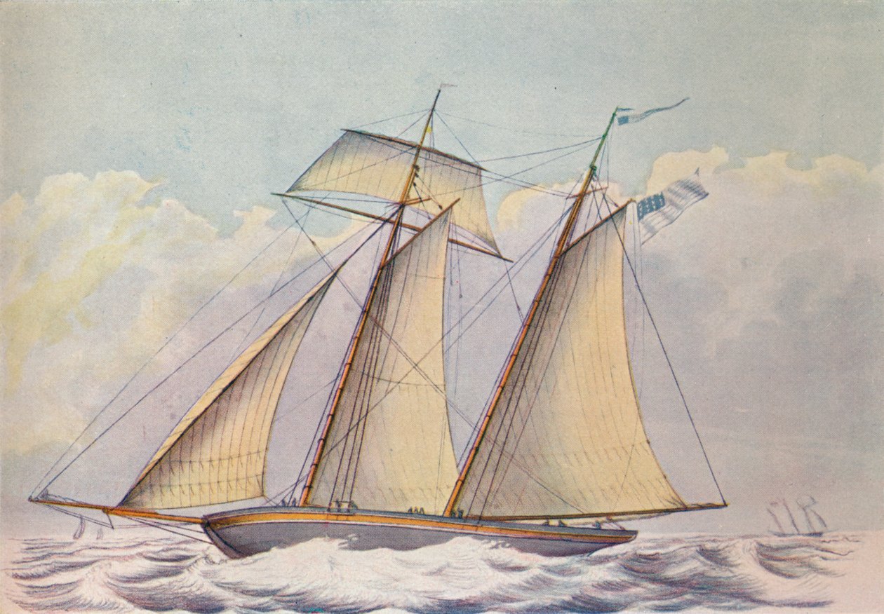 Goleta americana de velacho, 1825 de John Rogers