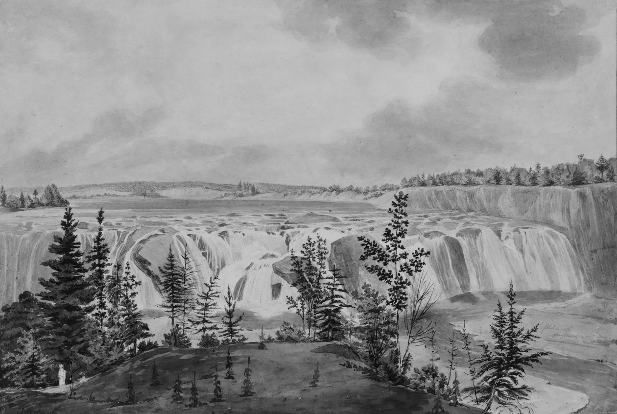 Cataratas Cohoes en el río Mohawk, Nueva York de John Rubens Smith
