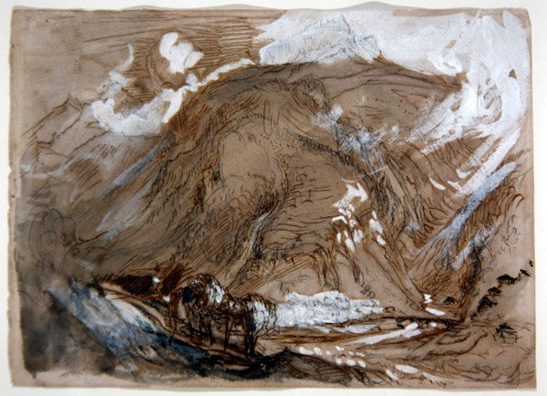 Valle alpino, c.1854 de John Ruskin