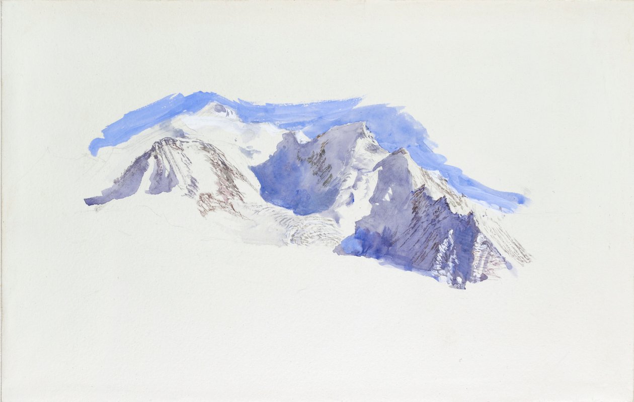 Mont Blanc desde Saint-Martin-sur-Arve, octubre 1874 de John Ruskin