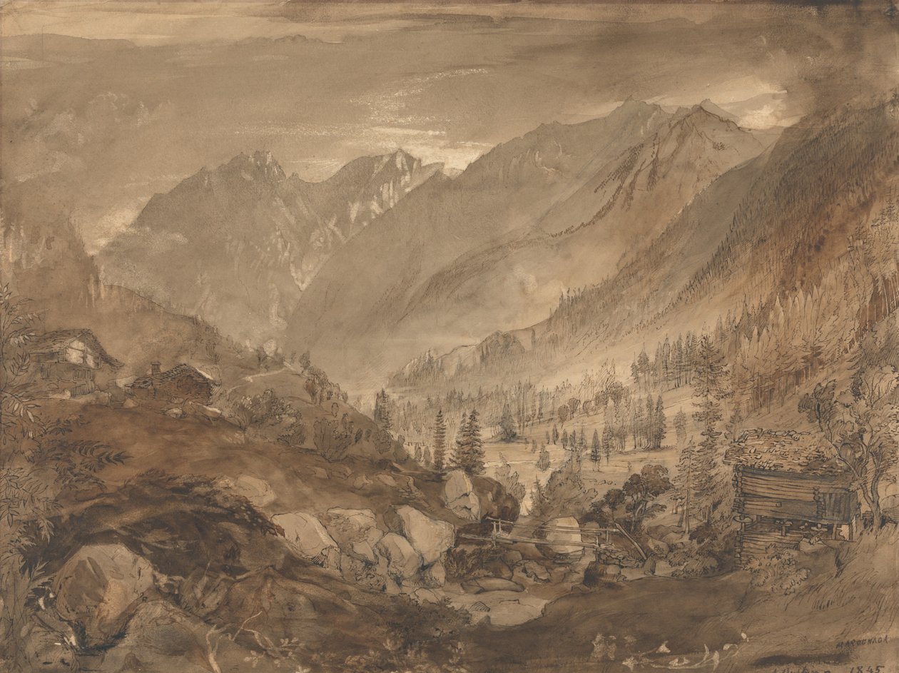 Paisaje montañoso, Macugnaga de John Ruskin