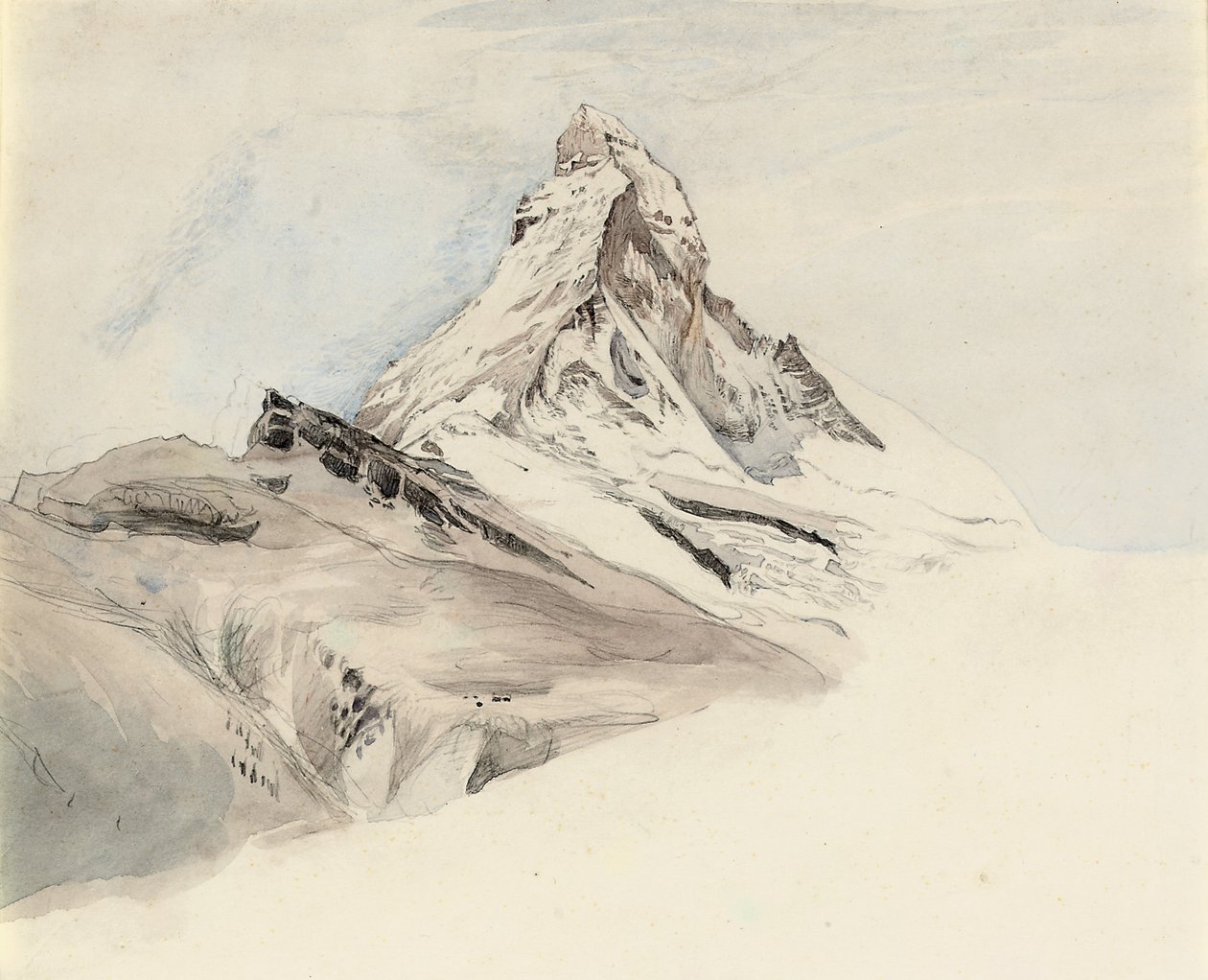 El Matterhorn, Suiza, desde el noreste, 1849 de John Ruskin