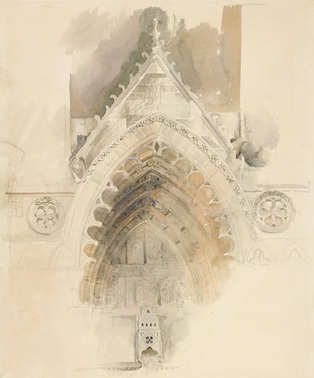 El Arco Norte de la Entrada Oeste de la Catedral de Amiens, 17-18 de mayo o 23 de septiembre de 1856 de John Ruskin