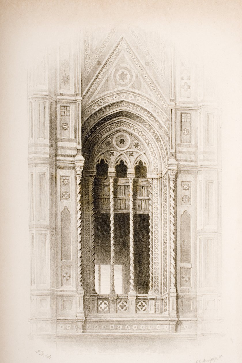 Tracería del Campanario de Giotto, Florencia, de 