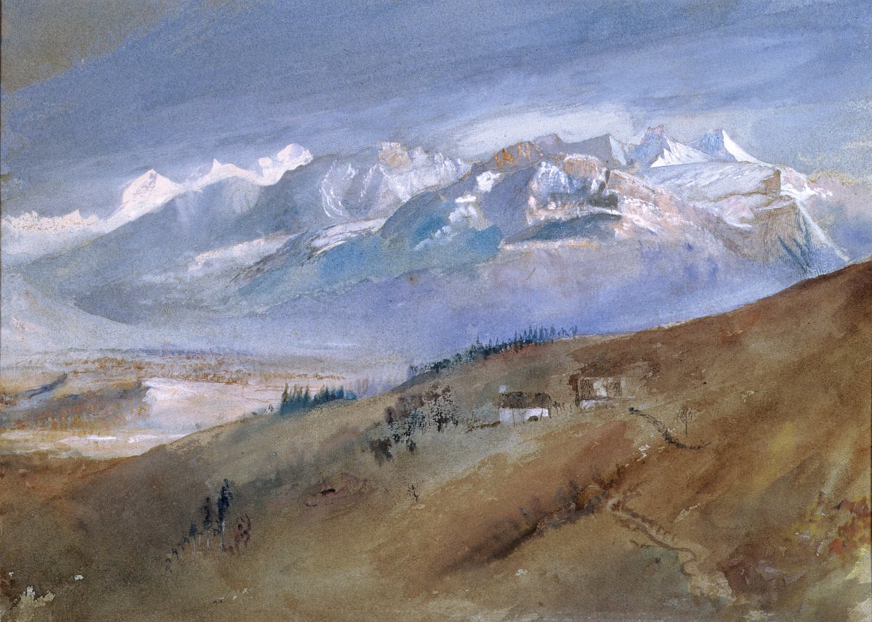 Vista desde mi ventana en Mornex donde me quedé un año, 1862 de John Ruskin