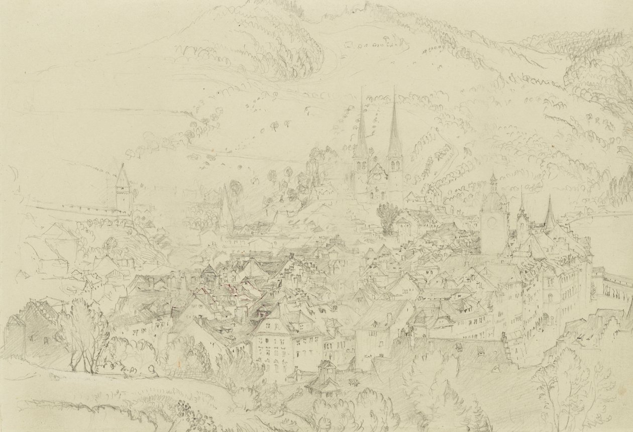 Vista de Lucerna desde arriba, octubre-diciembre 1861 de John Ruskin