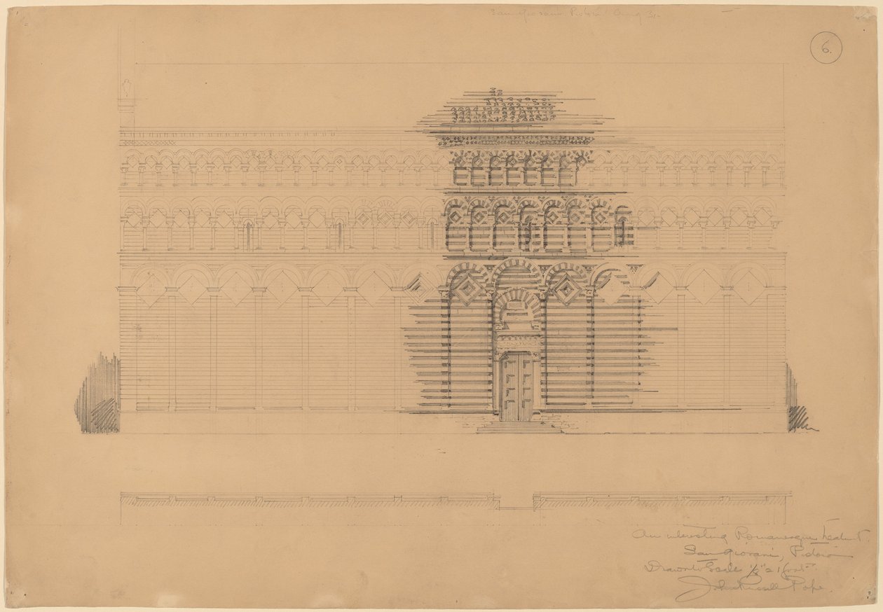 Un Tratamiento Románico Interesante, San Giovanni, Pistoia de John Russell Pope