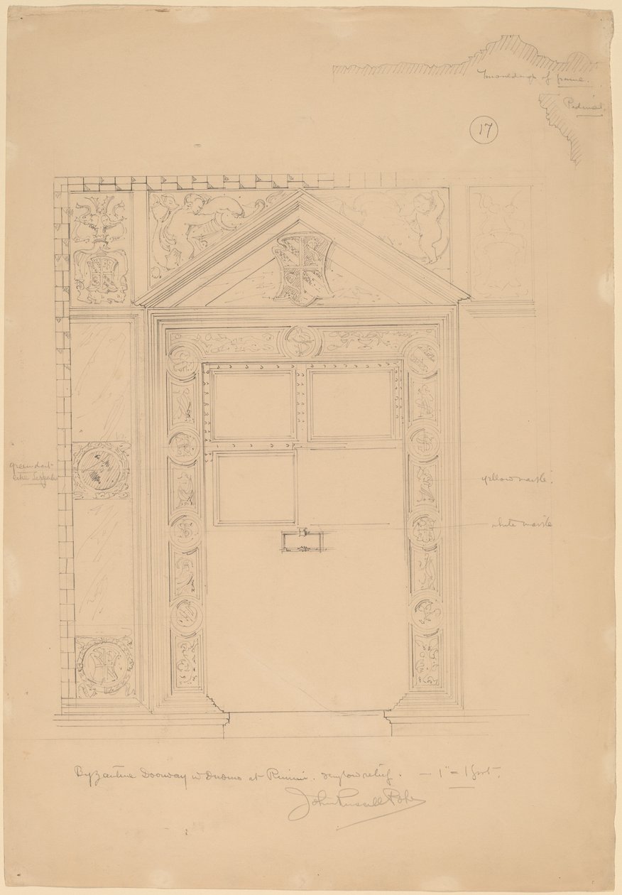 Puerta Bizantina con Duomo, Rímini de John Russell Pope