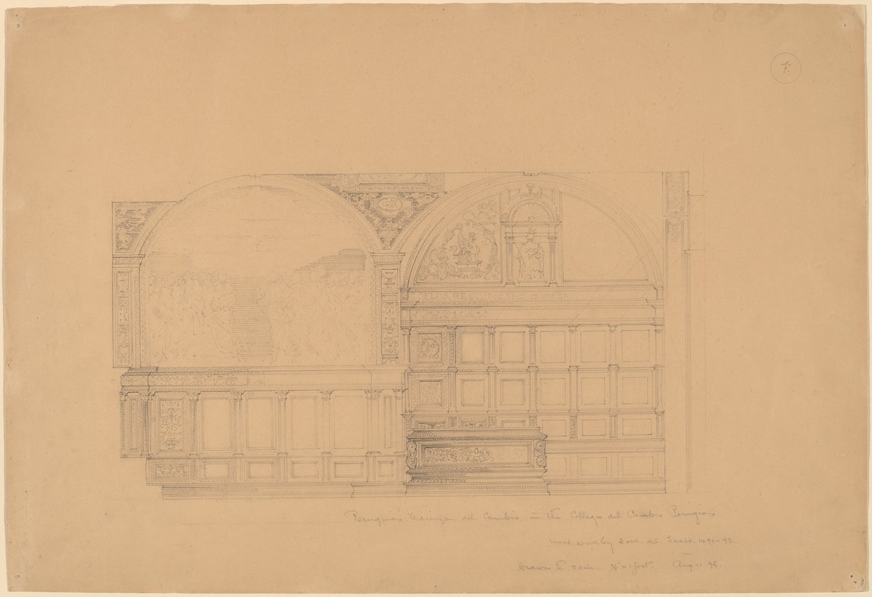 La Udienza del Cambio de Perugino en el Collegio del Cambio, Perugia de John Russell Pope